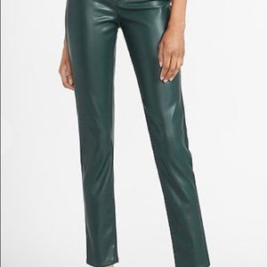 Express High Waisted Vegan Leather Slim Ankle Pant